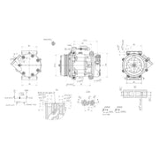 Hella Air Conditioning Compressor fits Citroën Relay III 2006-2015 3.0