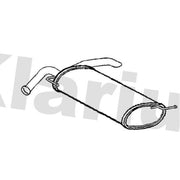 Klarius Box With Tail Pipe Rear fits Kia Picanto II 2011-2017 1.2