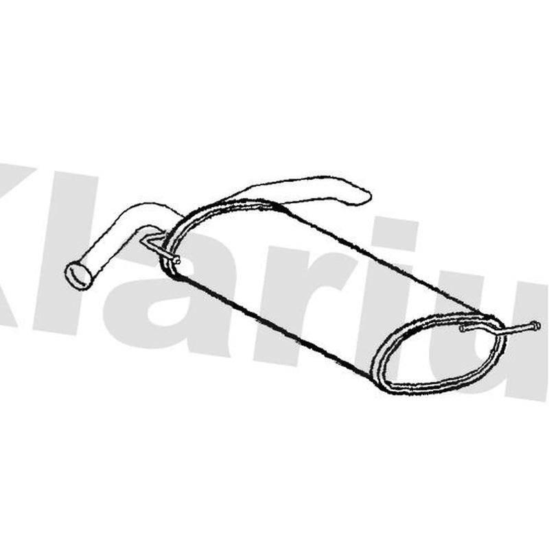 Klarius Box With Tail Pipe Rear fits Kia Picanto II 2011-2017 1.2