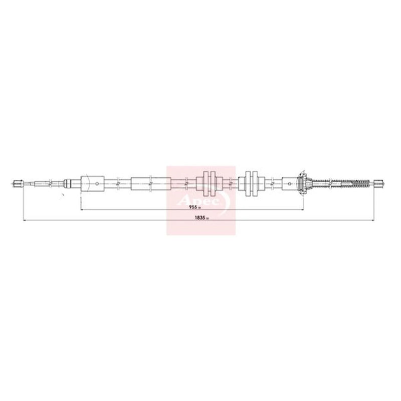 Apec Handbrake Cable Right Rear CAB1985
