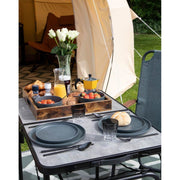 Bo-Camp Industrial Collection Breakfast Plate 4 Pieces Anthracite Bo-Camp - Dynamic Drive