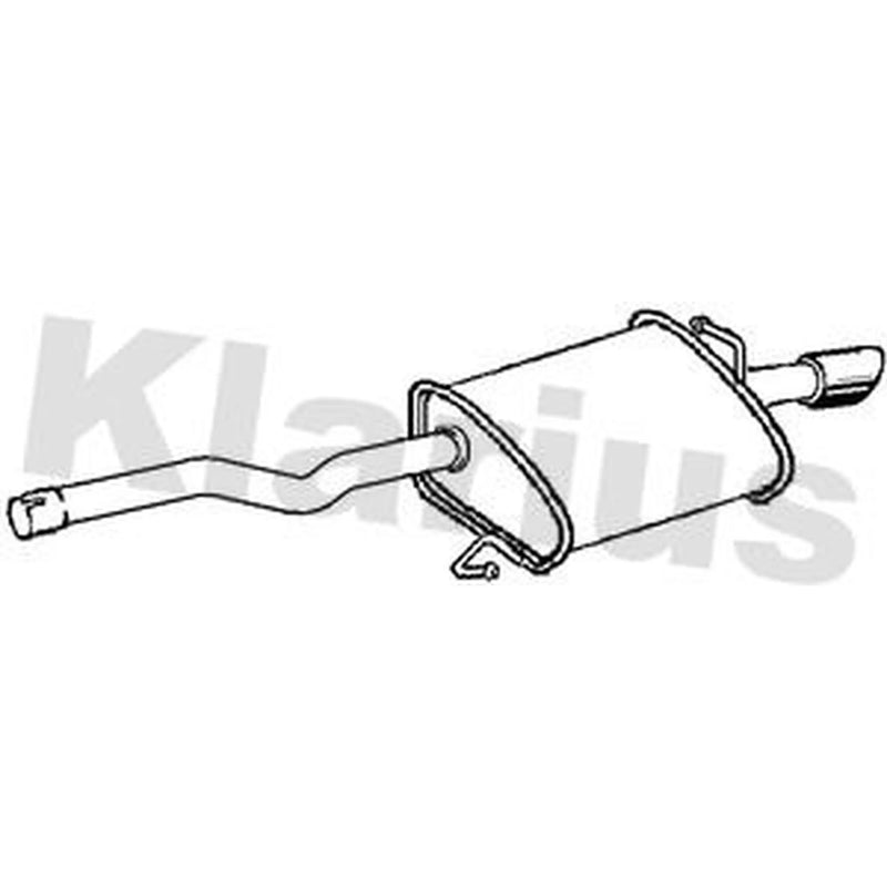 Klarius Box With Tail Pipe Rear fits Audi A4 B7 2004-2008 2.0