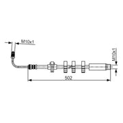 Bosch Brake Hydraulic Hose Line Front Right fits Peugeot 406 1997-2004 2.2 3.0