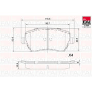 FAI Front & Rear Pads fits Renault Clio III Grandtour 2007-2012 1.6