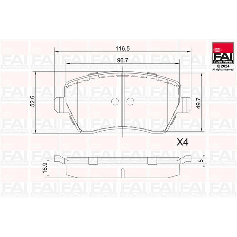 FAI Front & Rear Pads fits Renault Clio III Grandtour 2007-2012 1.6