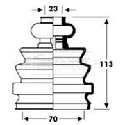 Borg & Beck Drive Shaft Bellow Kit transmission sided BCB2794