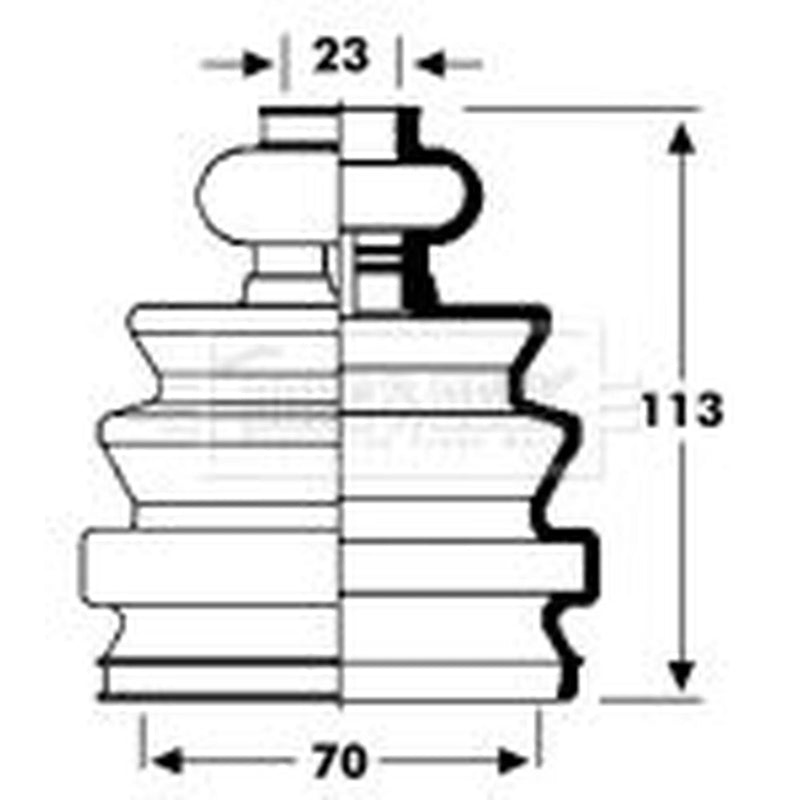 Borg & Beck Drive Shaft Bellow Kit transmission sided BCB2794