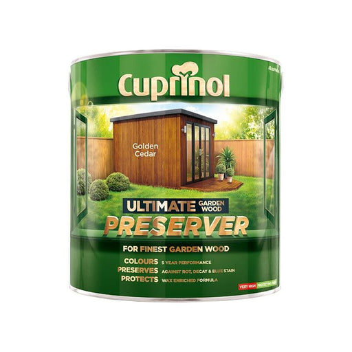 Cuprinol Ultimate Garden Wood Preserver Golden Cedar 4 litre Cuprinol - Dynamic Drive