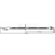 Borg & Beck Brake Hydraulic Hose Line Front Left BBH8613