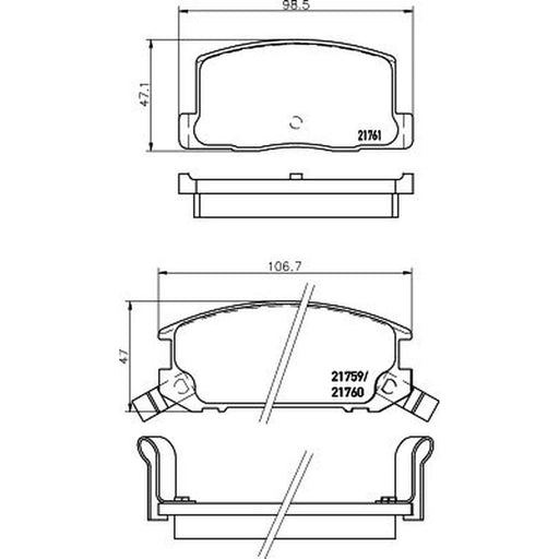 Mintex Rear Brake Pad Set MDB1325