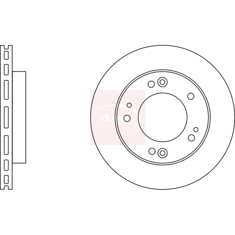 Apec 2 x Vented Brake Discs fits Kia Sportage SUV 1994-2004 2.0