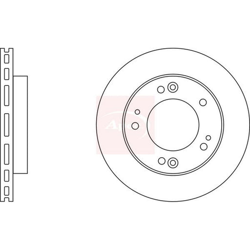 Apec 2 x Vented Brake Discs fits Kia Sportage SUV 1994-2004 2.0