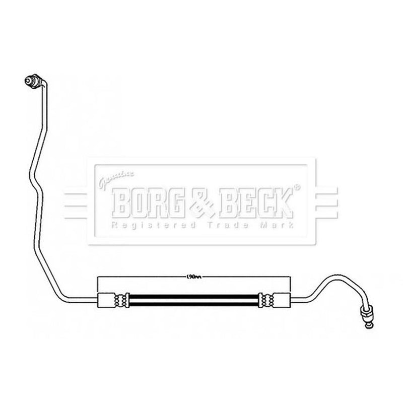 Borg & Beck Brake Hydraulic Hose Line outer BBH8596