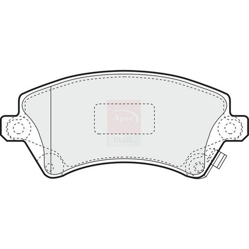 Apec Front Brake Pad Set fits Toyota Corolla 1997-2008 1.4 1.6 1.8 2.0