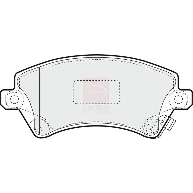 Apec Front Brake Pad Set fits Toyota Corolla 1997-2008 1.4 1.6 1.8 2.0