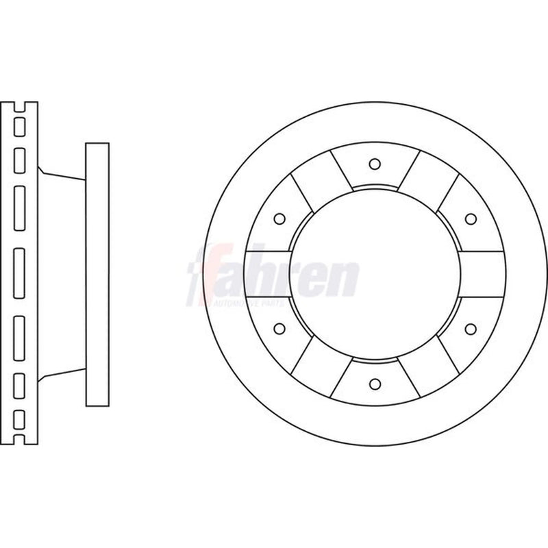 Fahren 2 x Vented Brake Discs