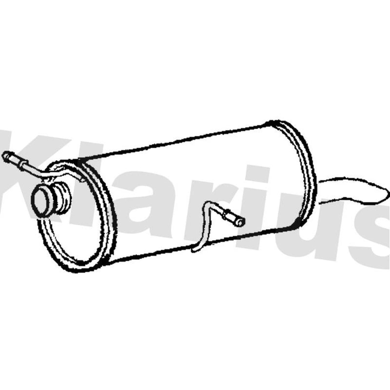Klarius Box With Tail Pipe Rear fits Peugeot 307 2004-2008 2.0
