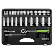 Sealey Socket Set 28pc 3/8"Sq Drive 6pt WallDrive Metric S01236 Sealey - Dynamic Drive