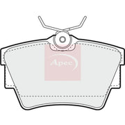 Apec Rear Brake Pad Set PAD1089