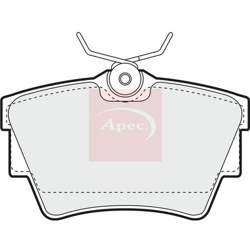 Apec Rear Brake Pad Set fits VW California T4 Camper 1998-2002 2.4