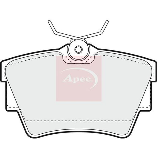 Apec Rear Brake Pad Set fits VW California T4 Camper 1998-2002 2.4