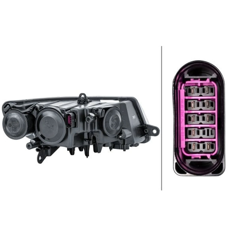 Hella Headlight Headlamp W5W Left fits Skoda Superb II 2008-2015