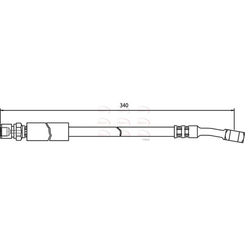 Apec Brake Hydraulic Hose Line Front fits Daewoo Lanos 1997 on 1.6