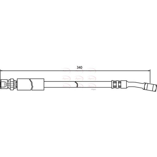 Apec Brake Hydraulic Hose Line Front fits Daewoo Lanos 1997 on 1.6
