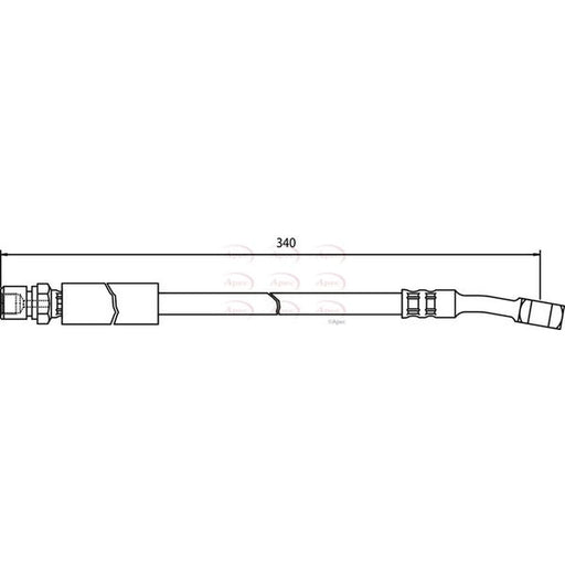 Apec Brake Hydraulic Hose Line Front HOS3353