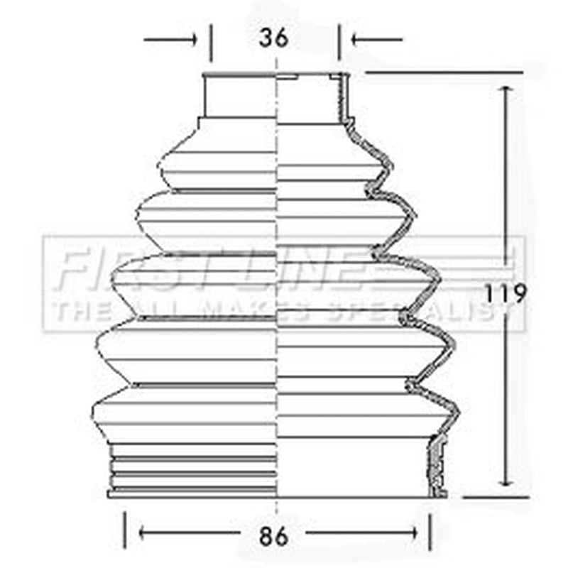 First Line Drive Shaft Bellow Kit Front Left Thermoplast fits Citroën Berlingo