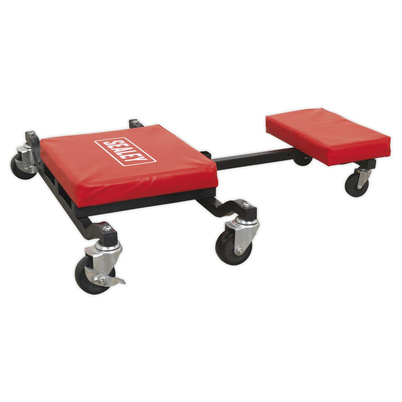 Sealey Low Level Mechanics Creeper Board Seat and Kneeler Under Car Crawler Sealey  - Dynamic Drive