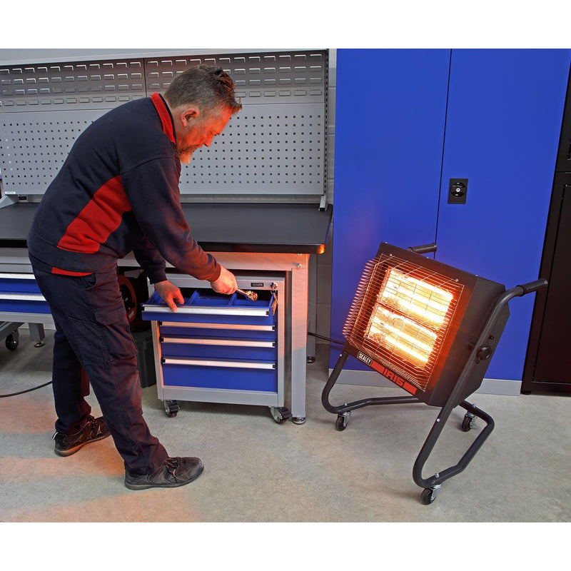 Sealey Infrared Halogen Heater 1.4/2.8kW 230V IR15 Sealey - Dynamic Drive