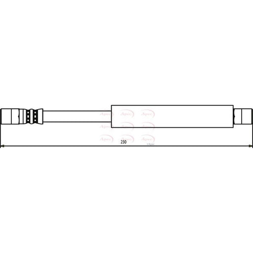 Apec Brake Hydraulic Hose Line Rear Left fits Audi 80 B2 1978-1987