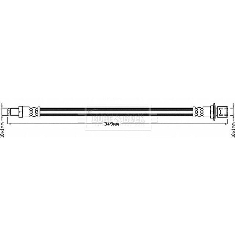 Borg & Beck Brake Hydraulic Hose Line Rear Right BBH8239