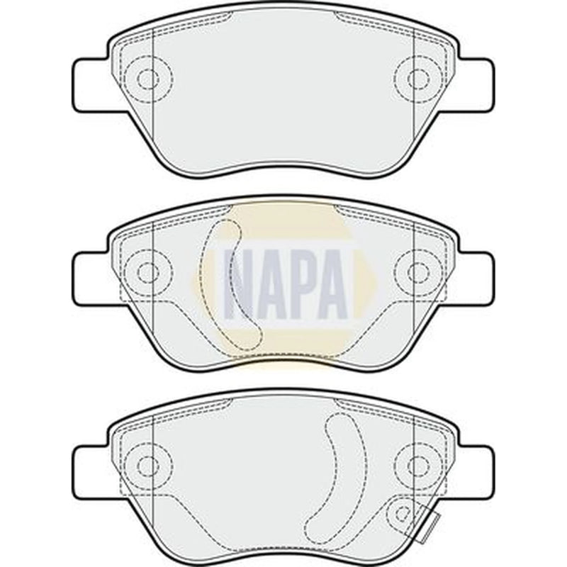 NAPA Front Brake Pad Set fits Fiat Panda 2006 on 1.4