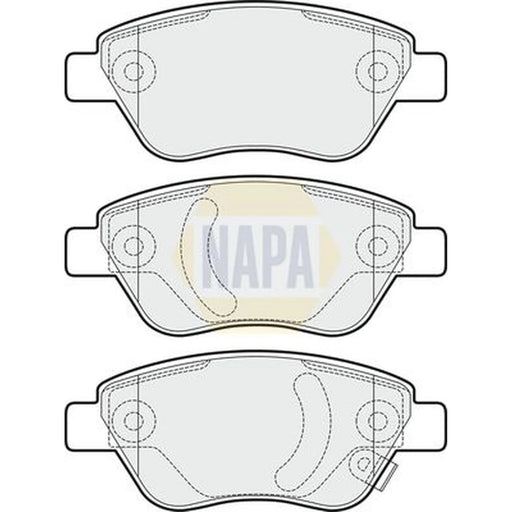 NAPA Front Brake Pad Set fits Fiat Panda 2006 on 1.4