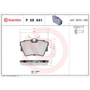 Brembo 4 x Rear Brake Pad Set fits Fiat Talento 2016 on 1.6