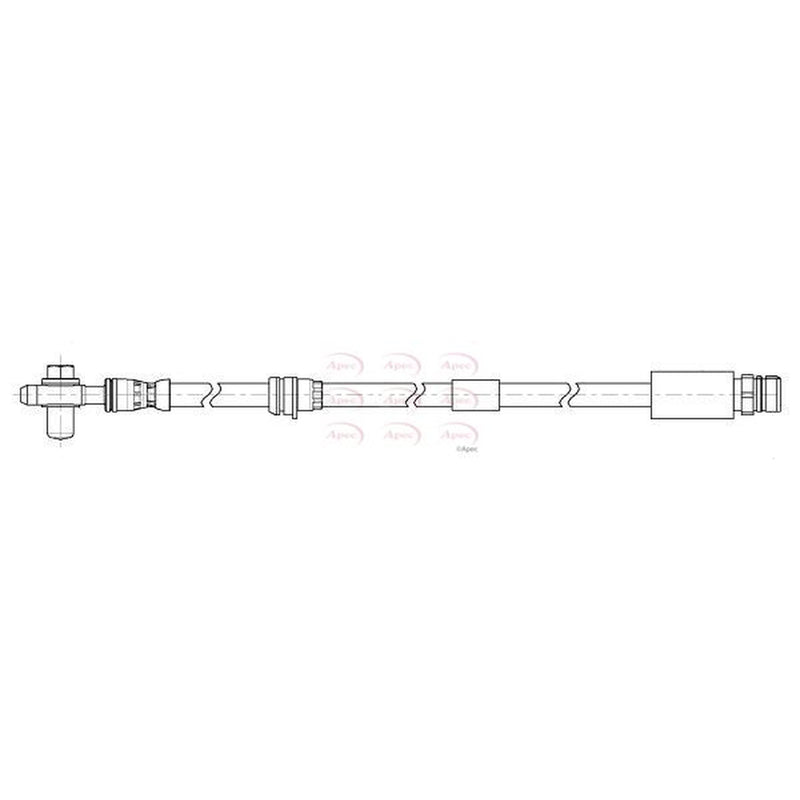 Apec Brake Hydraulic Hose Line Front fits Audi A1 2018 on