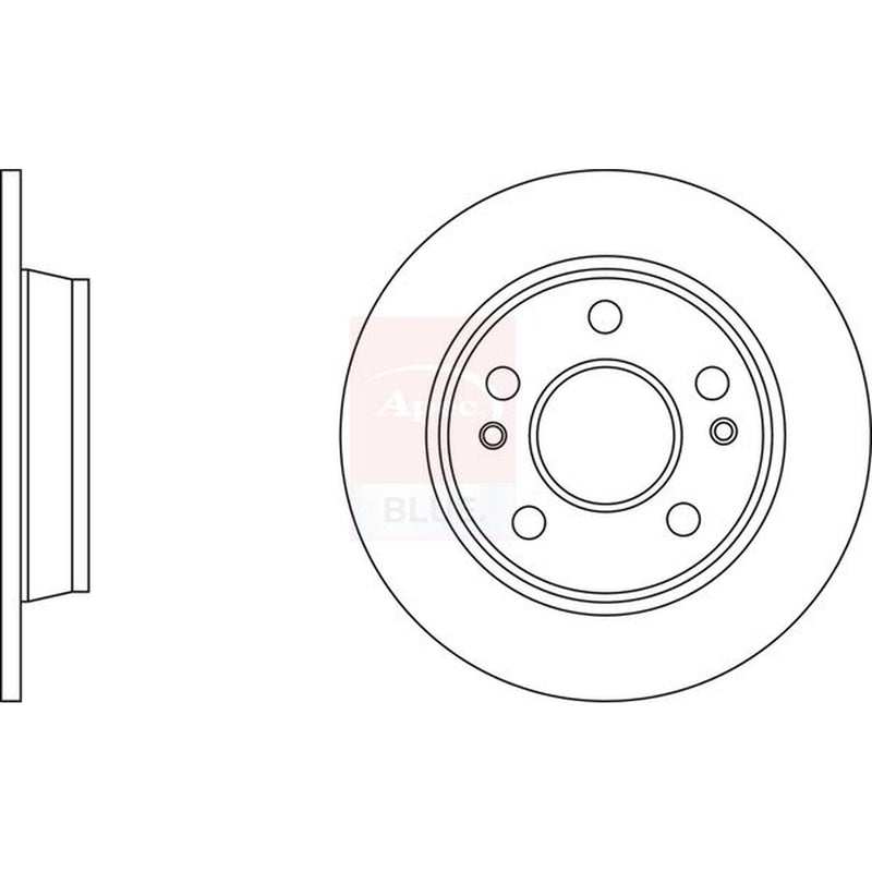 Apec Rear Brake Solid Discs & Pads fits Hyundai Kona 2017-2023 1.0 1.6