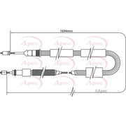 Apec Handbrake Cable Left Rear CAB1341