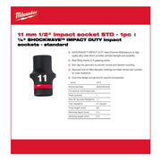 Milwaukee Hex Socket Shw 1/2 Std 11mm-1Pc 4932480305 Milwaukee - Dynamic Drive