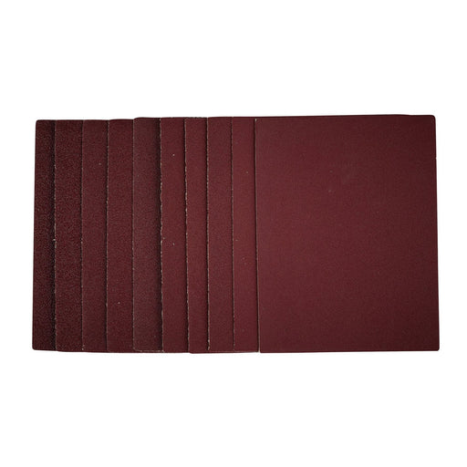 Draper 1/4 Sanding Sheets, 115 x 150mm, Assorted Grit (Pack of 10) 54824 Draper - Dynamic Drive