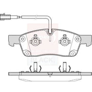 Apec Black Front Brake Pad Set fits Maserati Levante SUV 2016 on 3.0
