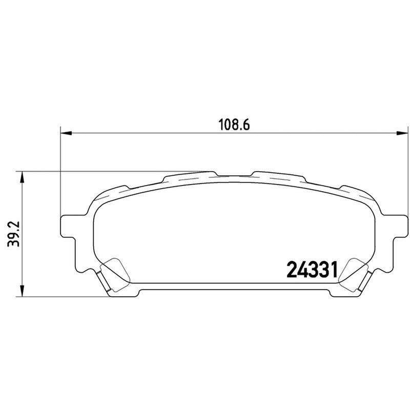 Brembo 4 x Rear Brake Pad Set fits Subaru Forester 2002-2012 2.0 2.5