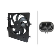 Hella Engine Cooling Fan fits Citroën C-Elysee 2012-2018 1.2 1.5 1.6