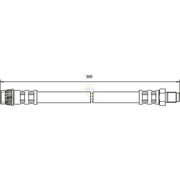 NAPA Brake Hydraulic Hose Line Front fits Nissan Kubistar 2003-2009 1.2 1.5 1.6