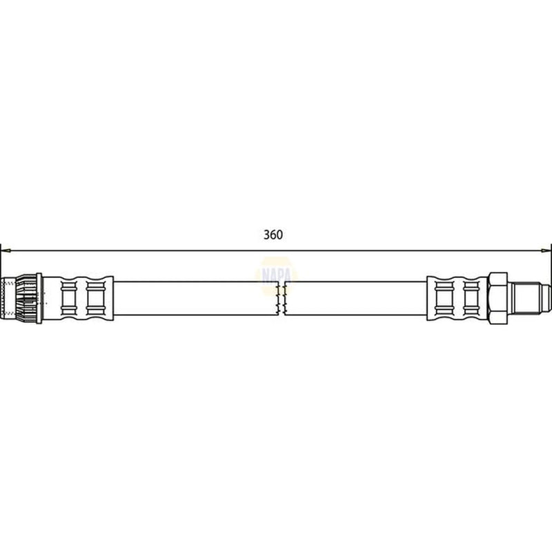 NAPA Brake Hydraulic Hose Line Front NBH1311