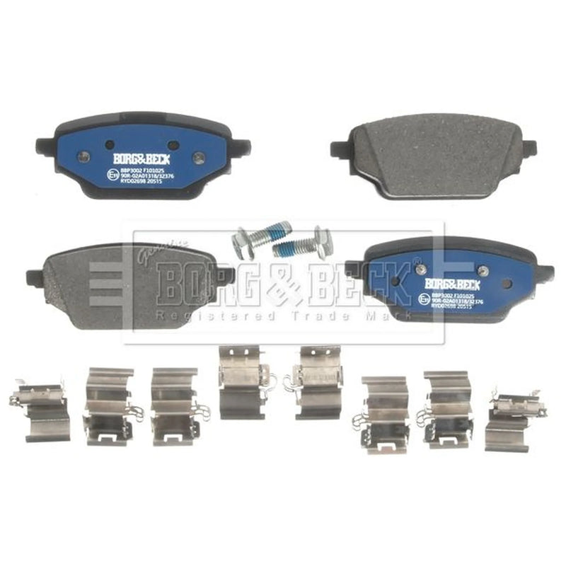 Borg & Beck Front & Rear Brake Discs & Pads fits Renault Mpv 2021 on 1.5