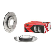 Brembo Xtra Rear Brake Perforated Discs & Pads fits Peugeot 207 2006-2013 1.6