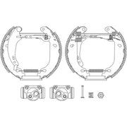 Mintex Brake Shoe Set Axle Kit fits Peugeot 206 1998-2003 1.6 1.9